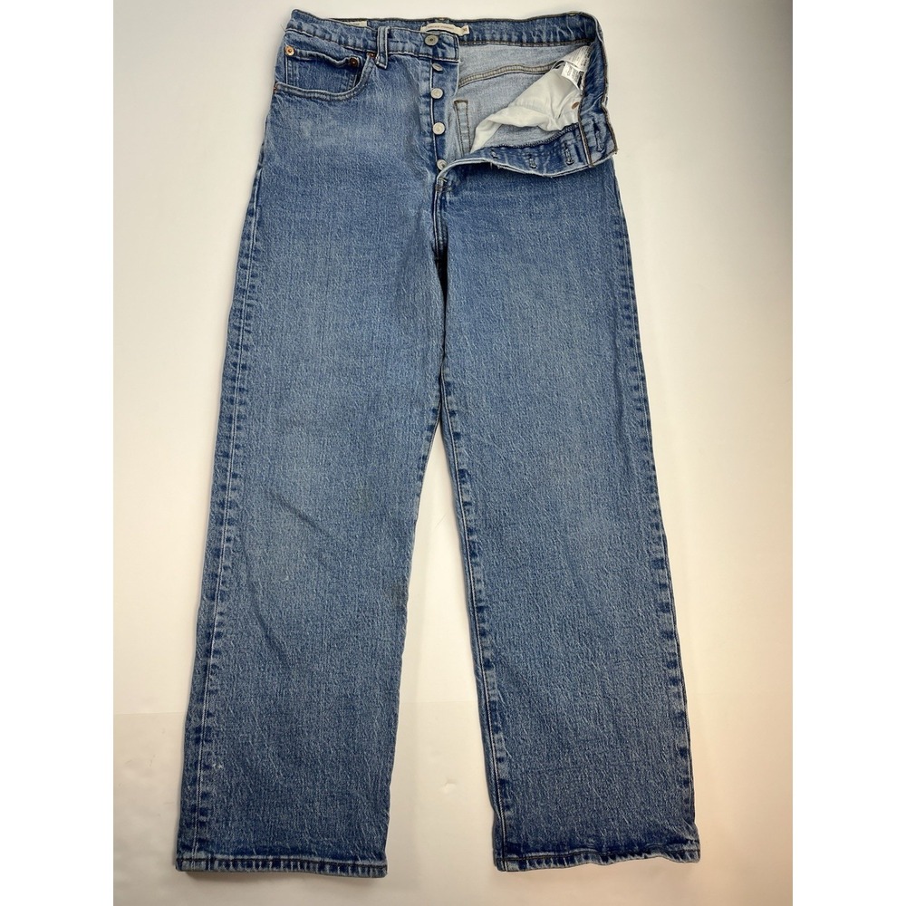 Levi's Premium Ribcage Straight Ankle High Rise Big E Jeans Women Size 28x26